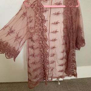 Lace open cover up
